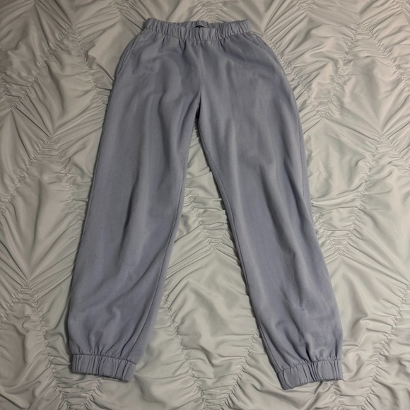 Brandy Melville Pants - Brandy Melville Light Blue‎ Jogger Sweatpants Women's  Elastic Waist Fleece